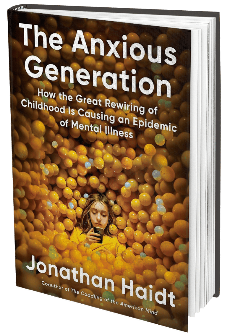 The cover of the book The Anxious Generation by Jonathan Haidt