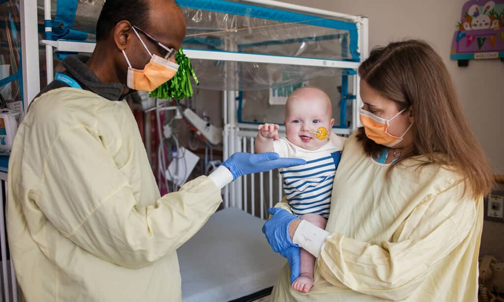 Baby KJ with doctors