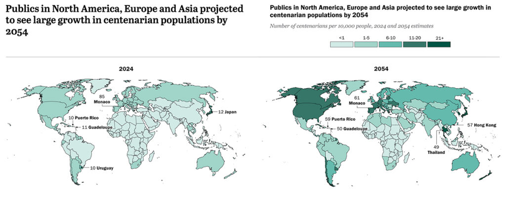 Map: Population projections 2024–2054