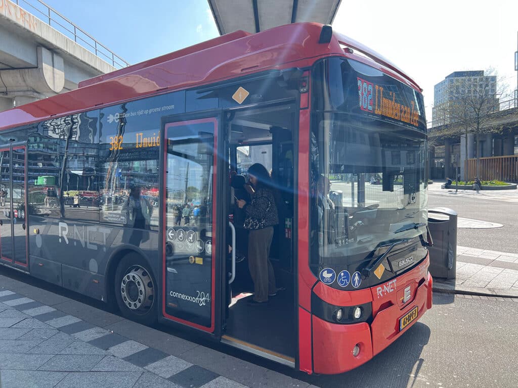 An electric bus in the Netherlands