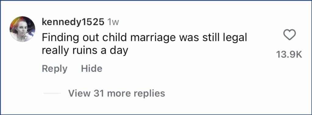 Instagram comment