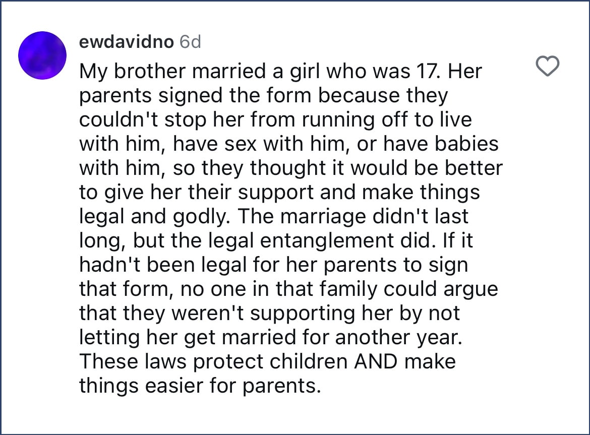 Instagram comment