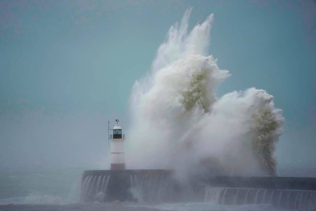 Storm Ciarán, a record-breaking windstorm, hit Newhaven, England, in November 2023. AI was able to forecast the storm with surprising accuracy. | AP Photo / Kin Cheung