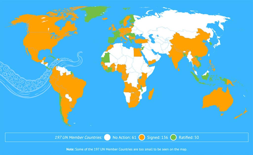 Map: High Seas Treaty ratification progress
