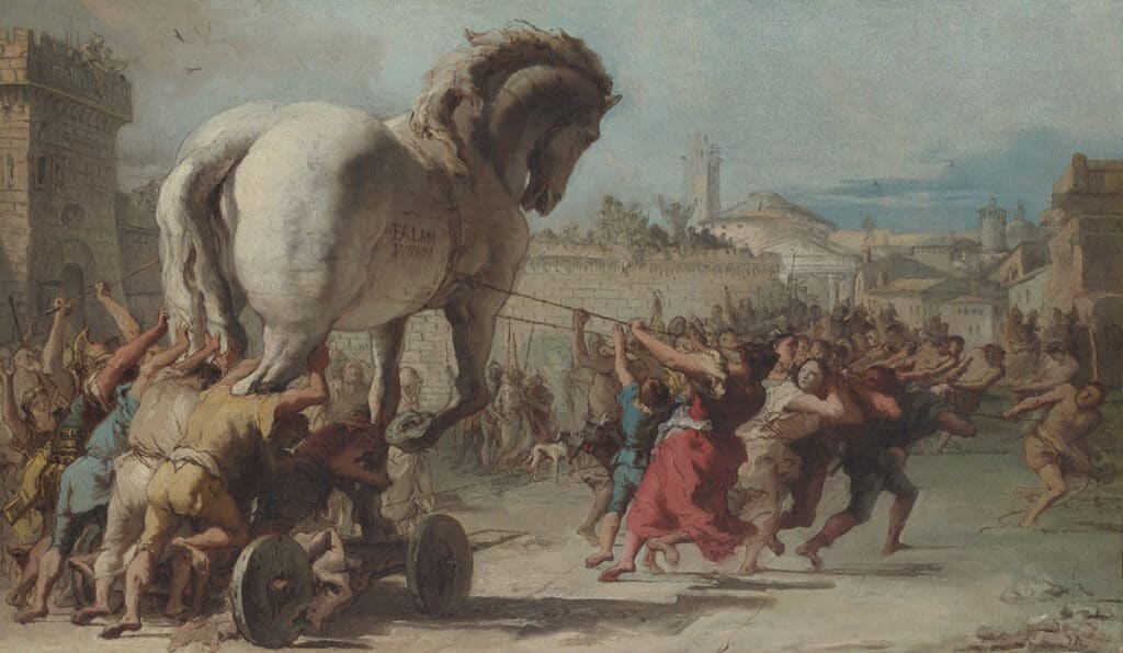 The Procession of the Trojan Horse into Troy (c. 1760) | Giovanni Domenico Tiepolo