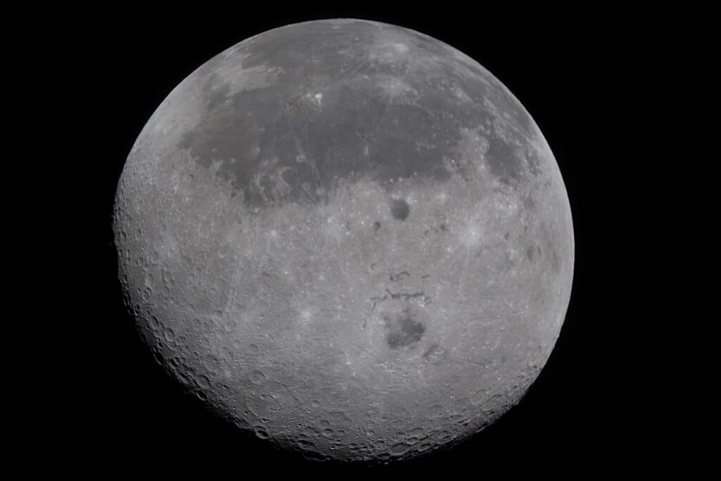 The Orientale Basin, a 600-mile-wide moon crater that had never before been seen in its entirety by the human eye. | NASA